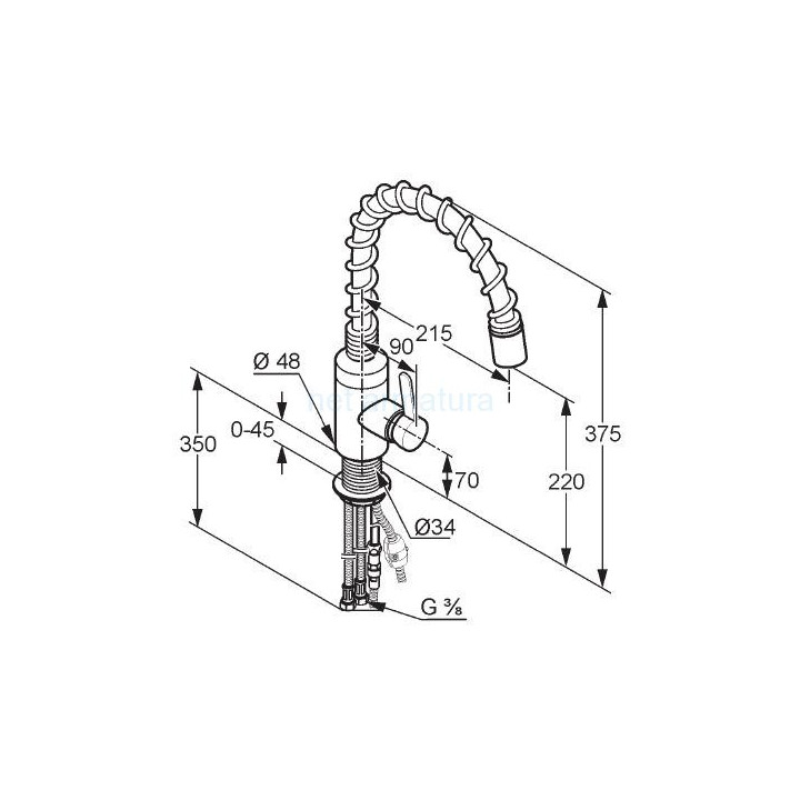 Bateria kuchenna Kludi Bingo Star DN 10, wys. 37,5 cm, chrom- sanitbuy.pl