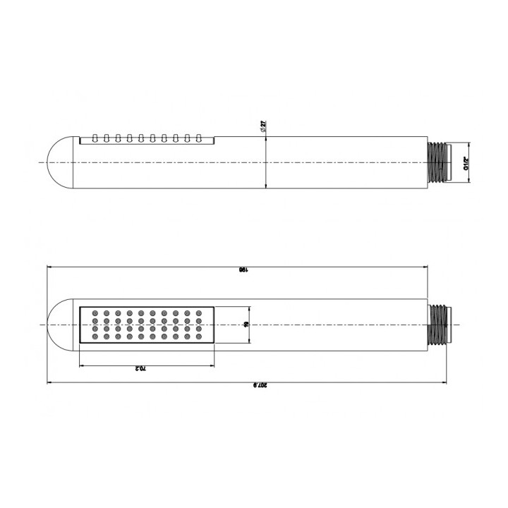 Zestaw natryskowy Gessi Goccia czarny mat- sanitbuy.pl