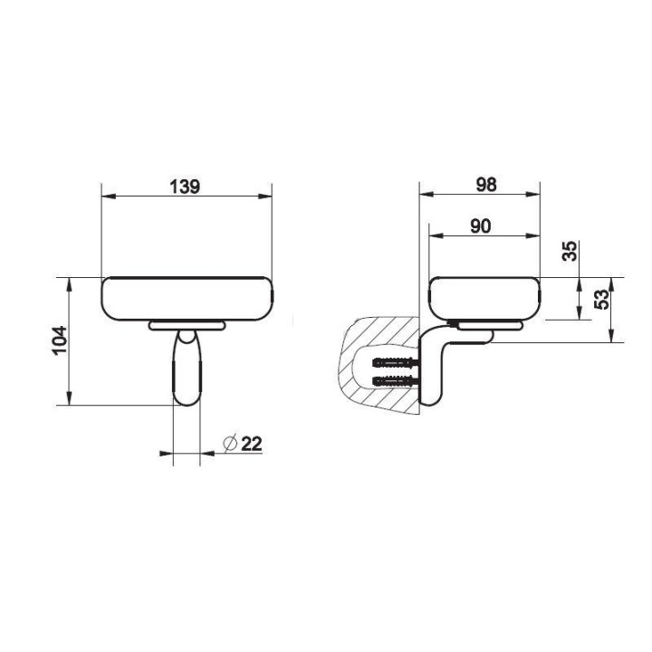 Mydelniczka ścienna Gessi Goccia biała- sanitbuy.pl