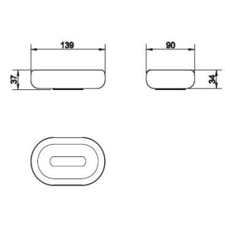 Mydelniczka ścienna Gessi Goccia biała wykończenie chrom- sanitbuy.pl