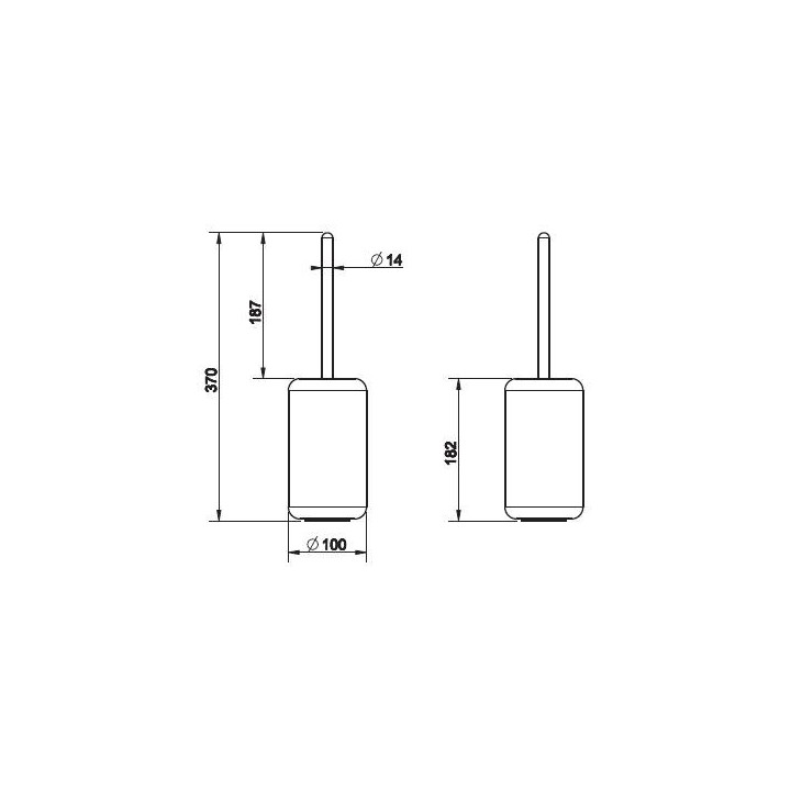 Szczotka do wc ścienna Gessi Goccia biała wykończenie chrom- sanitbuy.pl
