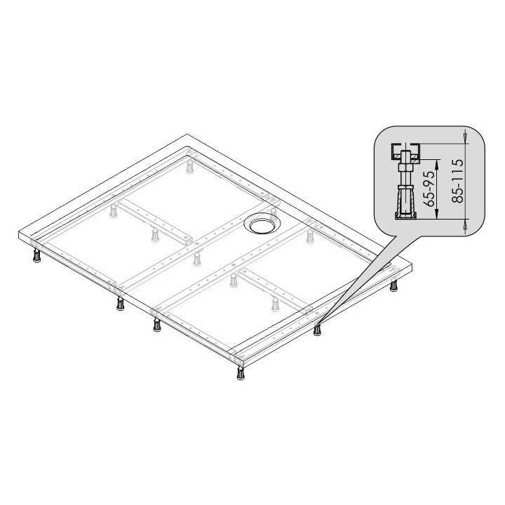 Stelaż do brodzika Sanplast STS-080- sanitbuy.pl