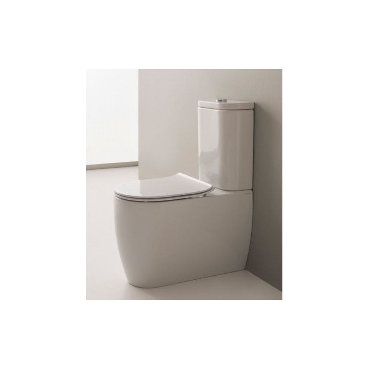 Zbiornik WC kompaktowy Scarabeo Moon biały 36x15x44cm- sanitbuy.pl