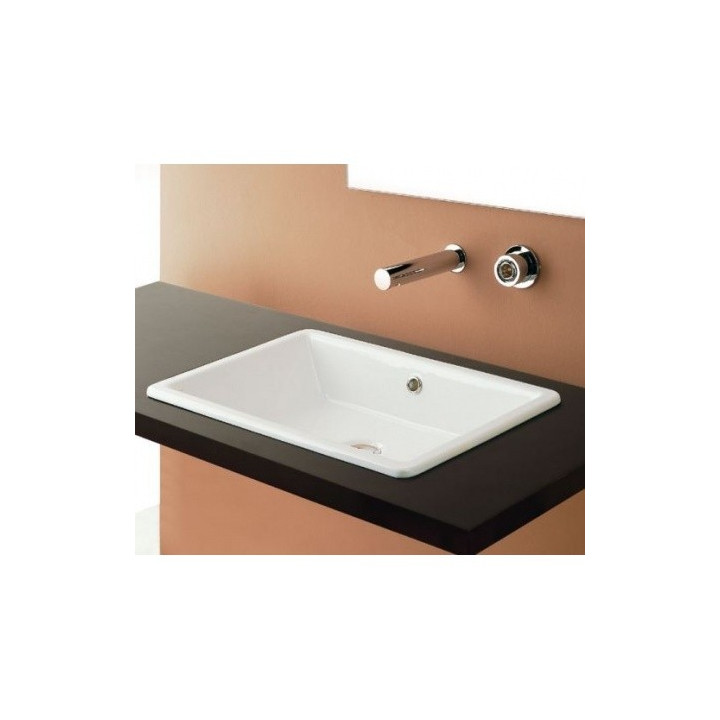 Umywalka wpuszczana w blat Scarabeo Gaia-Tech-Miky 56x39,5x15,5 cm, biała- sanitbuy.pl