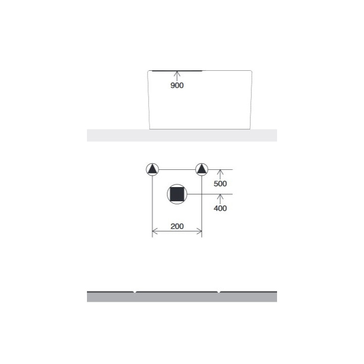 Umywalka wisząca Scarabeo Cube 24x24cm biała bez przelewu - sanitbuy.pl