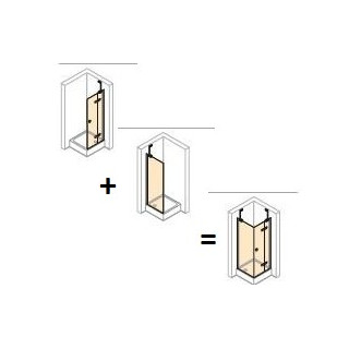Ścianka boczna Huppe Enjoy Pure 70 cm, montaż na brodziku,  chrom eloxal, szkło przeźroczyste z powłoka Anti - Plaque- sanitbuy.