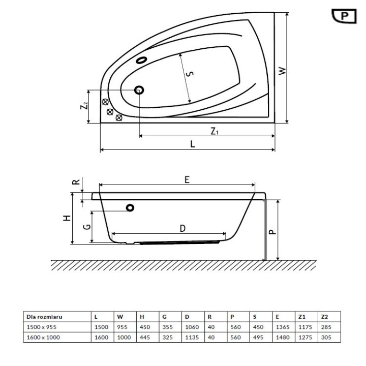 Wanna Excellent Aquaria Comfort narożna 150x95,5 cm akrylowa lewa, biała - sanitbuy.pl