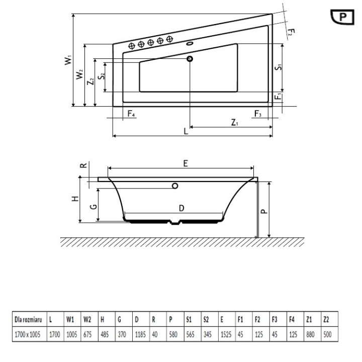 Wanna Excellent Sfera narożna 170x100,5 cm akrylowa lewa, biała- sanitbuy.pl