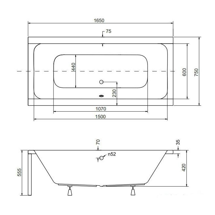 Wanna Besco Quadro 165x75- sanitbuy.pl