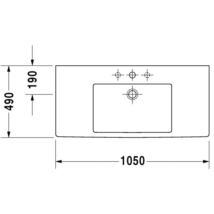 Umywalka Duravit Vero meblowa 1050x490 mm, jednootworowa- sanitbuy.pl