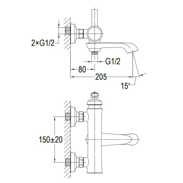 Bateria prysznicowa podtynkowa Omnires Armance chrom - sanitbuy.pl
