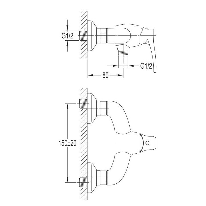 Bateria bidetowa Omnires Art Deco złota, wylewka 11,5cm- sanitbuy.pl