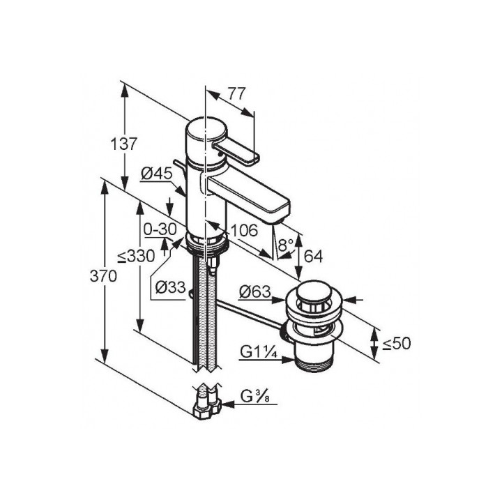Jednouchwytowa bateria umywalkowa DN 10- sanitbuy.pl