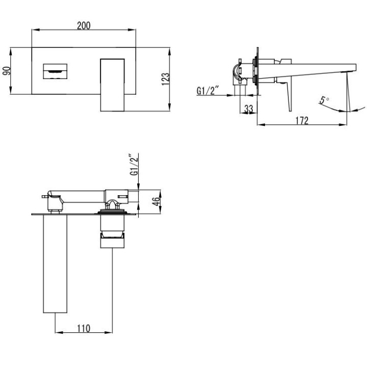 Bateria umywalkowa Omnires Fresh wysokość 15,3cm chrom- sanitbuy.pl