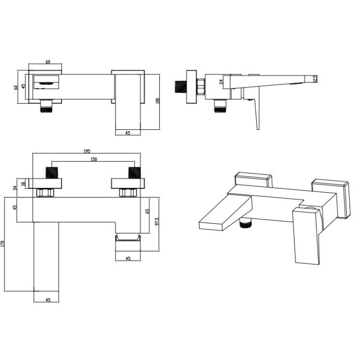 Bateria natryskowa termostatyczna Omnires Fresh chrom - sanitbuy.pl