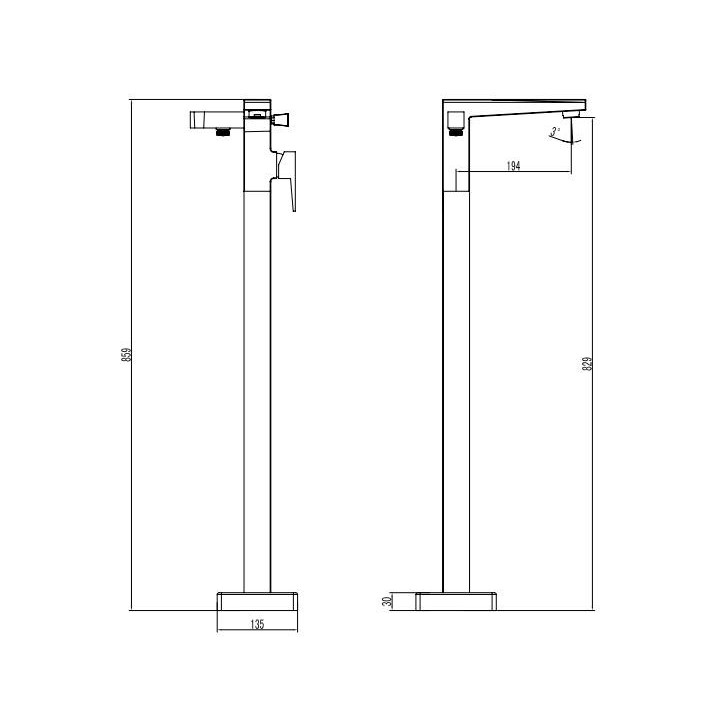 Bateria wannowa 4-otworowa Omnires Fresh wylewka: 17,5cm chrom - sanitbuy.pl