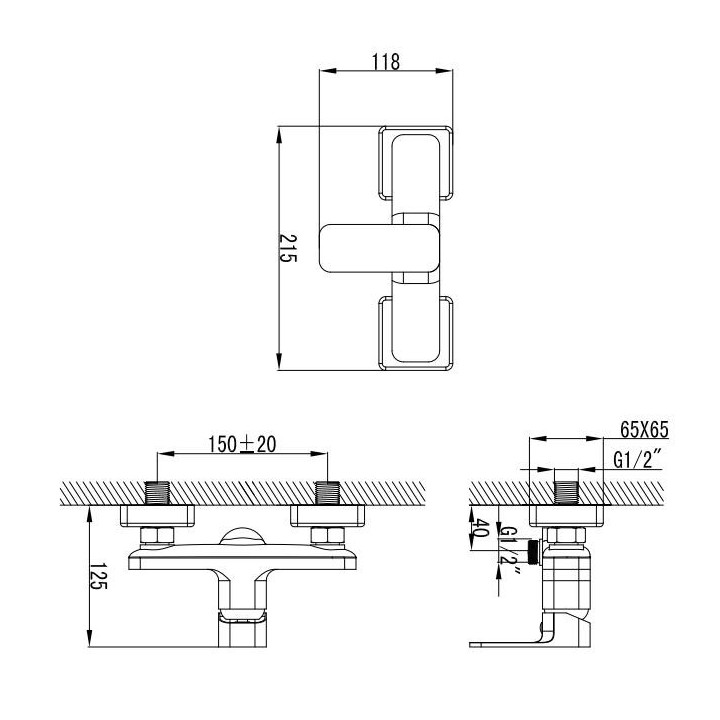 Bateria bidetowa Omnires Apure chrom wysokość 12,9cm- sanitbuy.pl