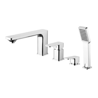 Bateria wannowa natynkowa Omnires Apure chrom wylewka 17,9cm- sanitbuy.pl