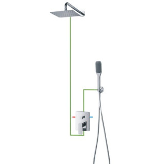 Bateria wannowa podtynkowa Omnires Apure chrom 2-drożna- sanitbuy.pl