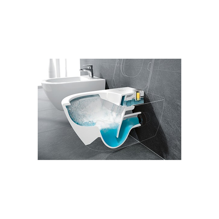 Miska wisząca lejowa Villeroy&Boch Subway 2, 370x560mm TECHNOLOGIA ViFresh, odpływ poziomy biała- sanitbuy.pl