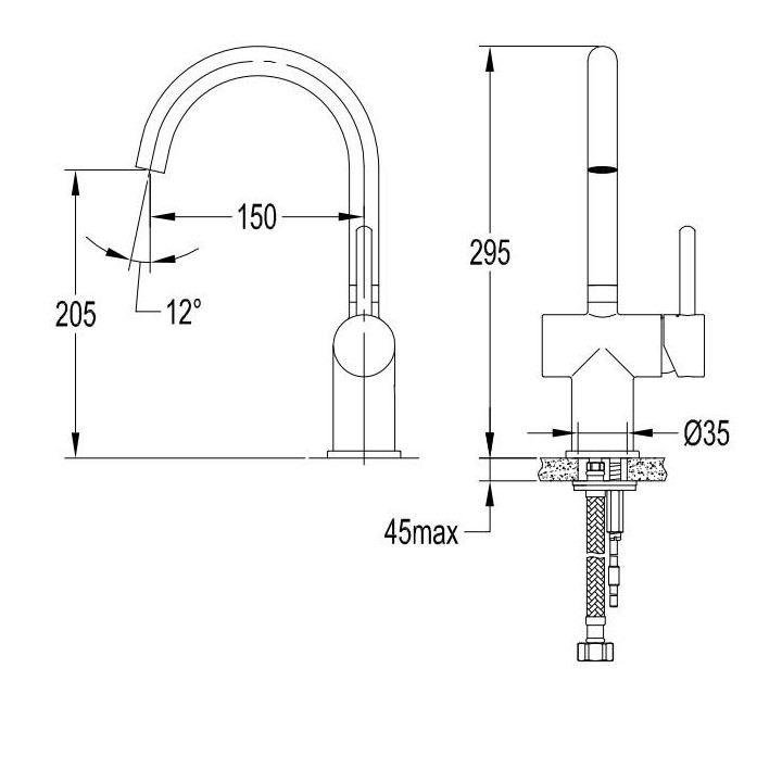 Bateria umywalkowa Omnires Y Comfort wysokość 22,5cm chrom- sanitbuy.pl