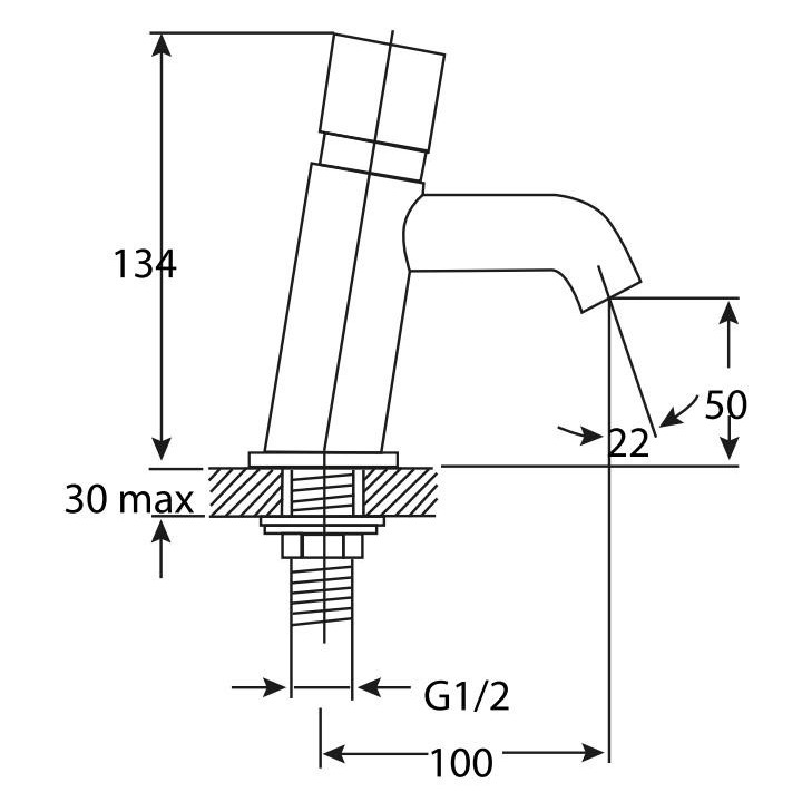 Bateria umywalkowa sztorcowa Y wysokość 29,5cm chrom- sanitbuy.pl