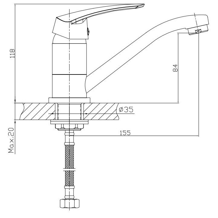 Bateria umywalkowa Omnires Yukon chrom wysokość 15,6cm- sanitbuy.pl