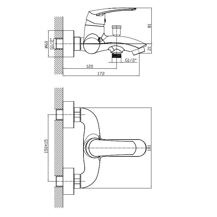 Bateria umywalkowa Omnires Yukon chrom wysokość 11,8cm- sanitbuy.pl