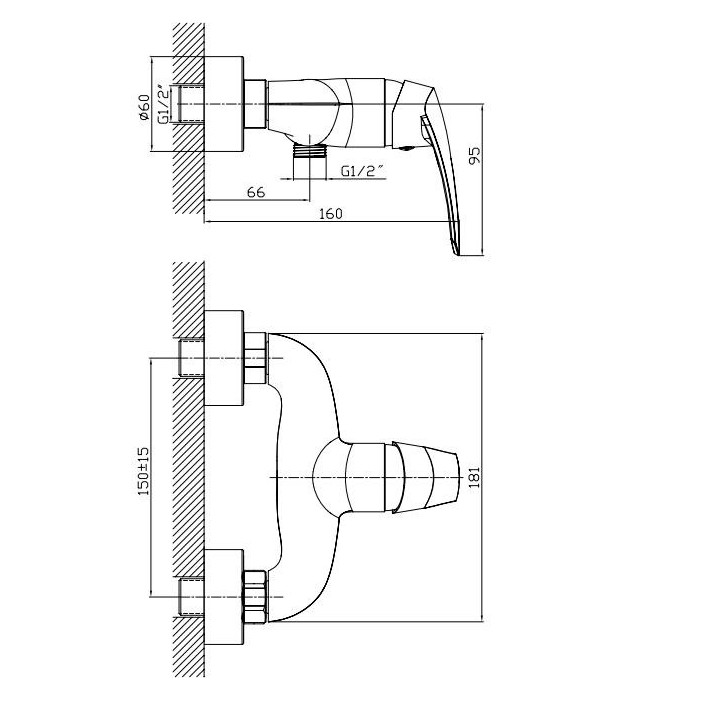 Bateria wannowa Omnires Yukon natynkowa chrom - sanitbuy.pl