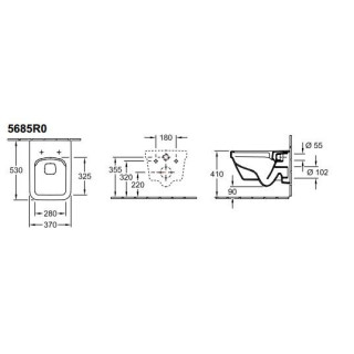 Miska lejowa bez rantu Villeroy & Boch Architectura biały Alpin, 37 x 53 cm- sanitbuy.pl