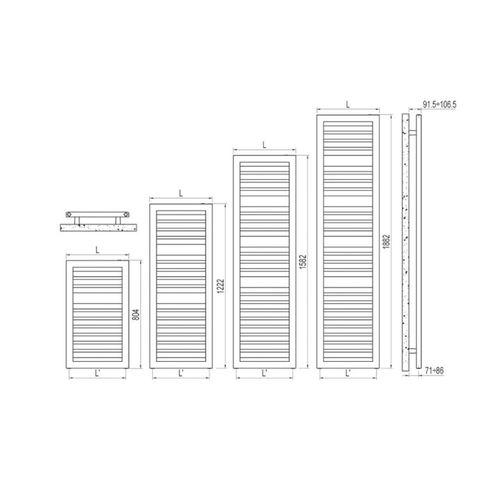 Grzejnik Irsap Novo Cult 180,7x50 cm - biały- sanitbuy.pl