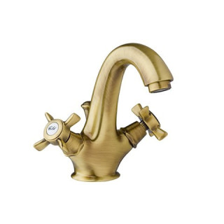 Bateria umywalkowa Giulini Giovanni Odessa z korkiem automatycznym złota wysokość 165mm- sanitbuy.pl