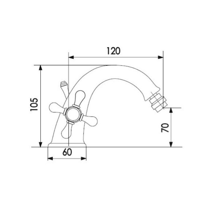 Bateria bidetowa Giulini Giovanni Odessa z korkiem automatycznym złota- sanitbuy.pl