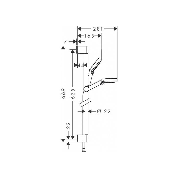 Hansgrohe zestaw prysznicowy 0.65m Crometta Vario Unica chrom- sanitbuy.pl