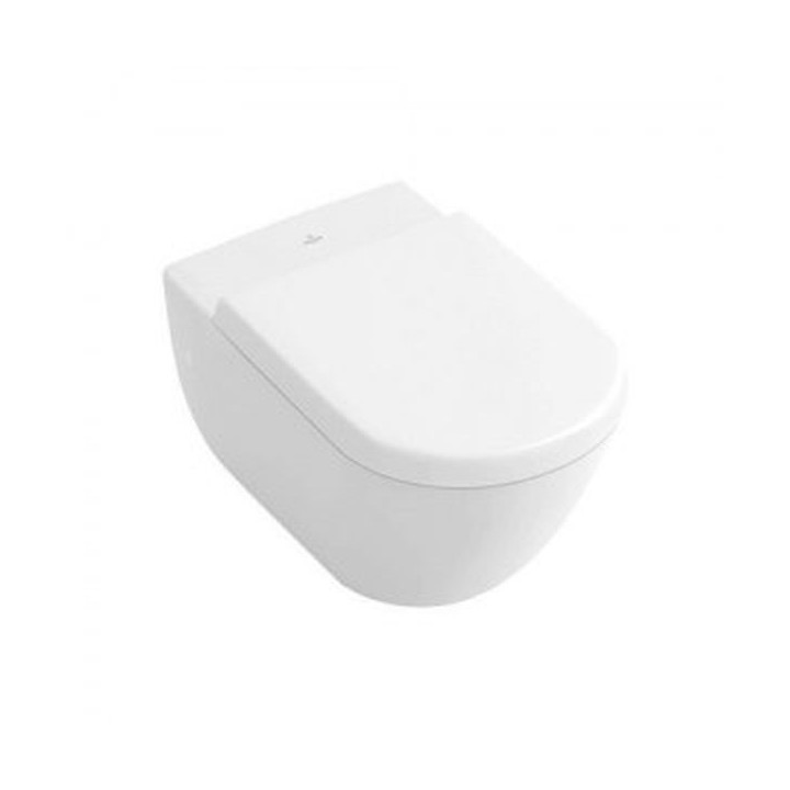 Miska WC Villeroy & Boch Subway 2.0 wisząca lejowa 37,5x56,5 cm bez kołnierza wewnętrznego, Weiss Alpin + AntiBac- sanitbuy.pl