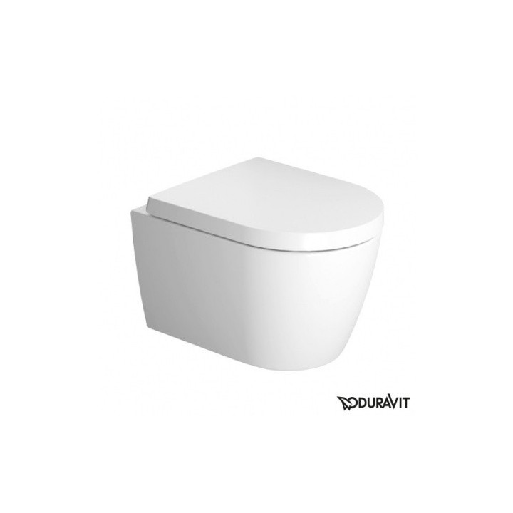Miska WC Duravit ME by Starck  podwieszana Compact Rimless 37x48 cm, lejowa, biała z powłoką WonderGliss- sanitbuy.pl