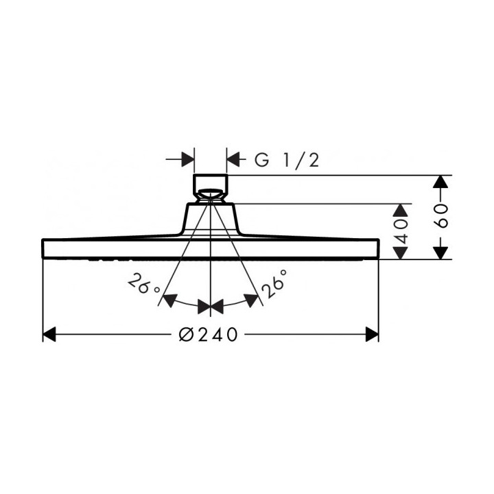 Głowica prysznicowa Hansgrohe Crometta S, 240 1 jet, śr. 240 mm, chrom- sanitbuy.pl