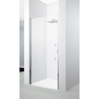 Dzrzwi prysznicowe Novellini Youg 2.0 1B, 1-skrzydłowe, montaż we wnęce, szkło przeźroczyste, profil chrom- sanitbuy.pl