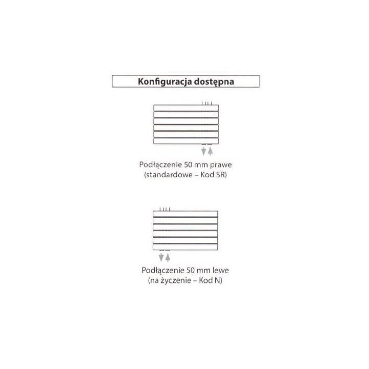 Grzejnik Irsap Soul 105,4x55 cm podłączenie prawe (SR) - biały- sanitbuy.pl