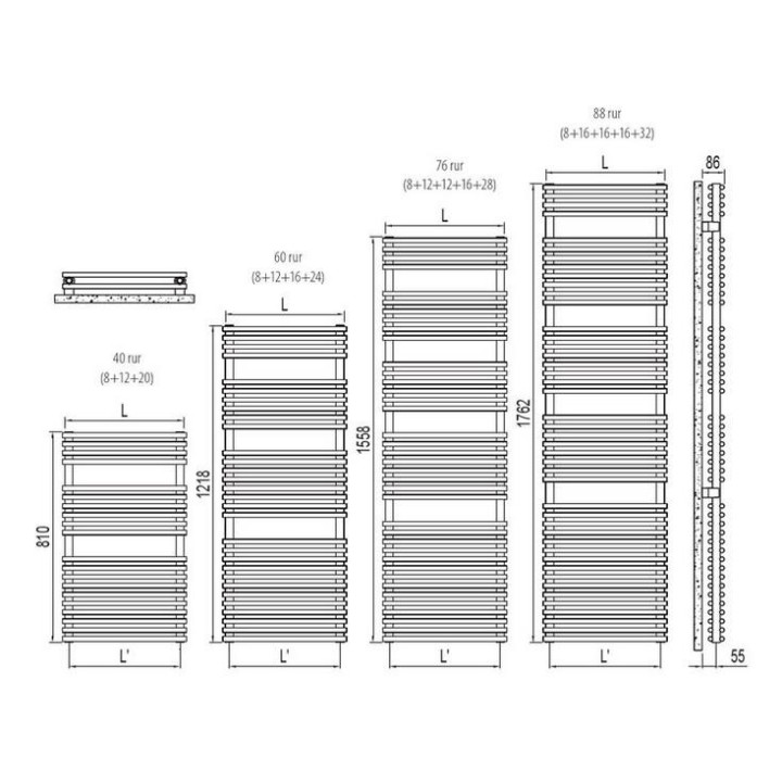 Grzejnik Irsap Flauto 81x45,6 cm - biały- sanitbuy.pl