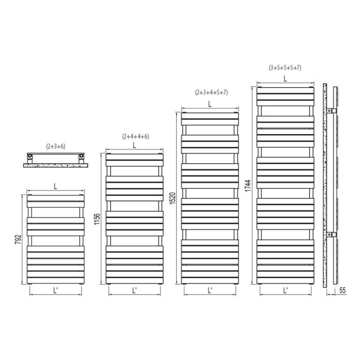 Grzejnik Irsap Flauto 176,2x60,6 cm - biały- sanitbuy.pl