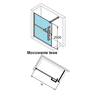 Ścianka Walk -in z ruchomym segmentem Huppe Enjoy Pure, Typ 1200,  chrom, szkło przeźroczyste z AntiPlaque- sanitbuy.pl