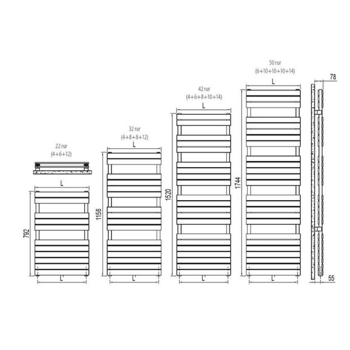 Grzejnik Irsap Xilo 174,4x75,6 cm - biały- sanitbuy.pl