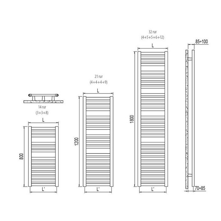 Grzejnik Irsap Xilo 2 174,4x75,6 cm - biały- sanitbuy.pl