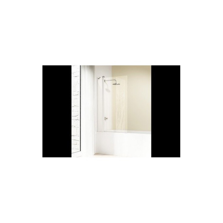Parawan nawannowy Huppe Design Pure 2-częściowy - 95/150 biały Szkło przezroczyste Anti-Plaque- sanitbuy.pl