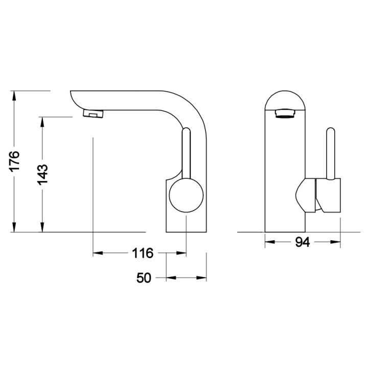 Bateria umywalkowa Blue Water Icona Jednouchwytowa chrom- sanitbuy.pl