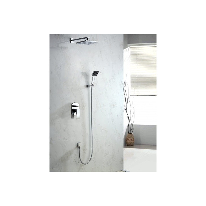 Zestaw prysznicowy podtynkowy Blue Water Liwia z deszczownicą i prysznicem, chrom - sanitbuy.pl