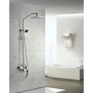 Zestaw wannowo-prysznicowy Blue Water Liwia natynkowy, chrom - sanitbuy.pl