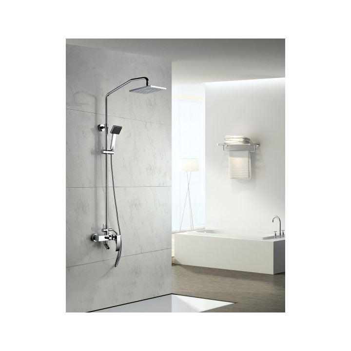 Zestaw wannowo-prysznicowy Blue Water Liwia natynkowy, chrom - sanitbuy.pl