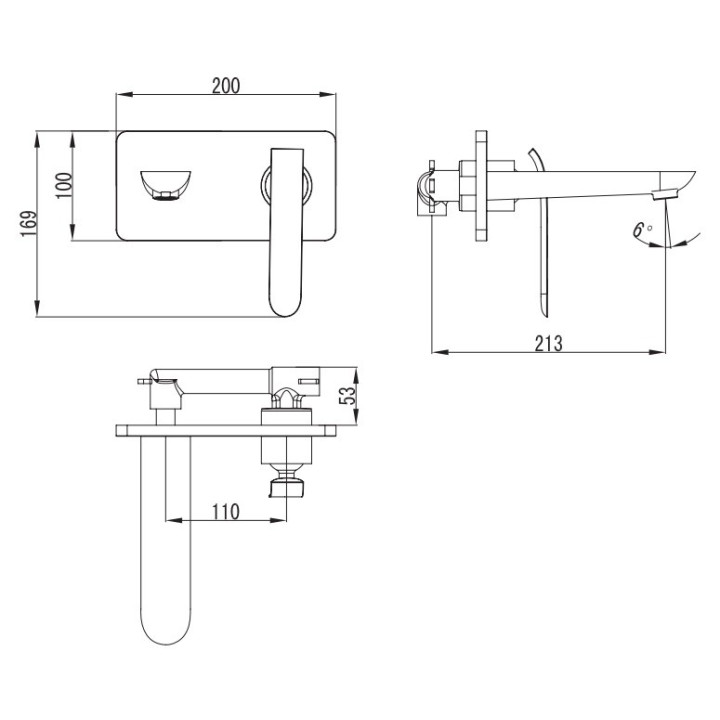 Bateria umywalkowa podtynkowa Art Platino Emira Jednouchwytowa chrom/biała - sanitbuy.pl